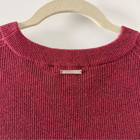 MICHAEL Michael Kors Red Metallic Knit Sleeveless Sweater Womens Size Medium NWT - Picture 13 of 17
